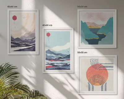 Set tablouri Peisaje montane japoneze gata de agățat