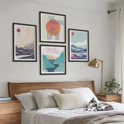 Set tablouri Peisaje montane japoneze gata de agățat