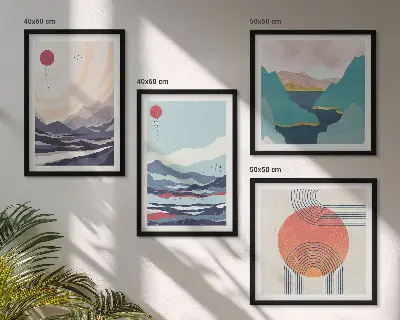 Set tablouri Peisaje montane japoneze gata de agățat