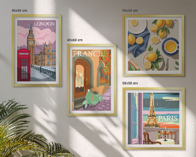 Set tablouri gata de agățat Peisaje urbane Paris Londra Franța
