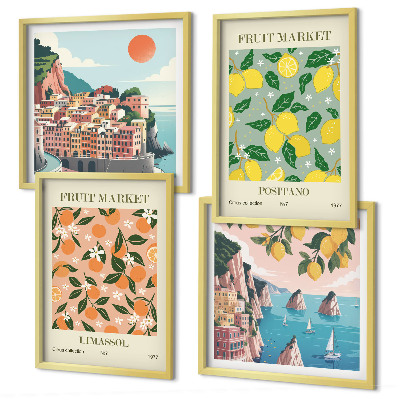 Set tablouri gata de agățat Citrice din tropicele italiene