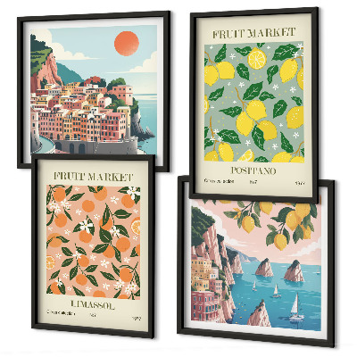 Set tablouri gata de agățat Citrice din tropicele italiene