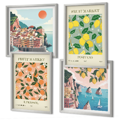 Set tablouri gata de agățat Citrice din tropicele italiene