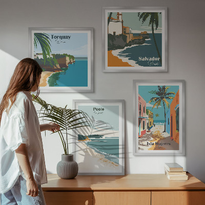 Set tablouri gata de agățat Plaje tropicale și palmieri