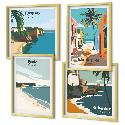 Set tablouri gata de agățat Plaje tropicale și palmieri