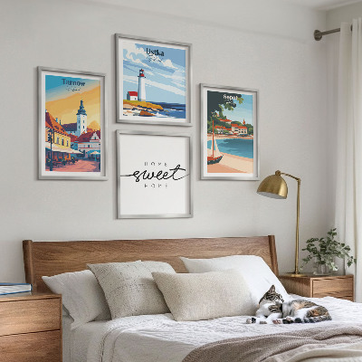 Set tablouri gata de agățat Orașe poloneze Ustka Tarnów Sopot