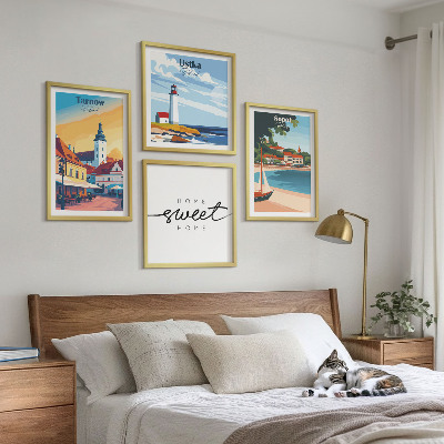 Set tablouri gata de agățat Orașe poloneze Ustka Tarnów Sopot