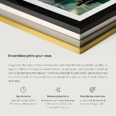 Set de tablouri gata de agățat cu orașele poloneze Ustka, Tarnów și Sopot