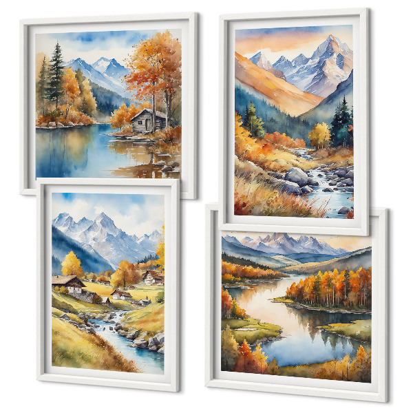 Set tablouri gata de agățat Peisaje naturale de toamnă