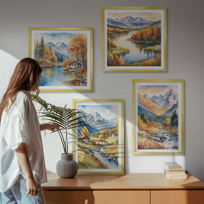 Set tablouri gata de agățat Peisaje naturale de toamnă