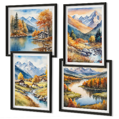 Set tablouri gata de agățat Peisaje naturale de toamnă
