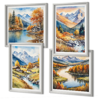 Set tablouri gata de agățat Peisaje naturale de toamnă
