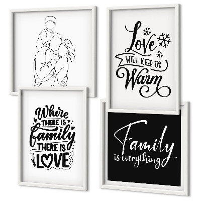 Set tablouri gata de agățat Familie, dragoste, căldură, acasă