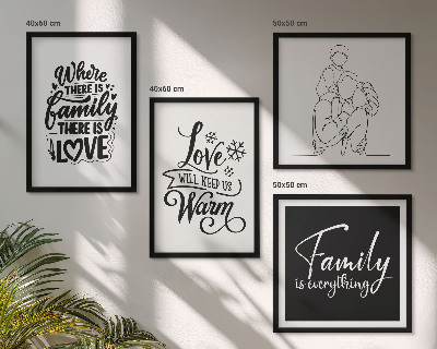 Set tablouri gata de agățat Familie, dragoste, căldură, acasă