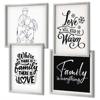 Set tablouri gata de agățat Familie, dragoste, căldură, acasă