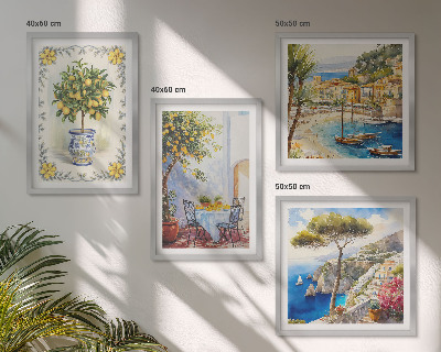 Set tablouri gata de agățat Vedere la Marea de lămâi