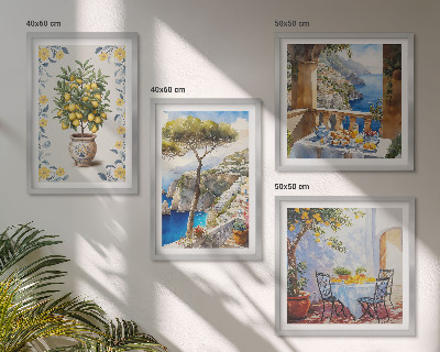 Compoziție de tablouri pentru perete Picturi cu lămâi de mare