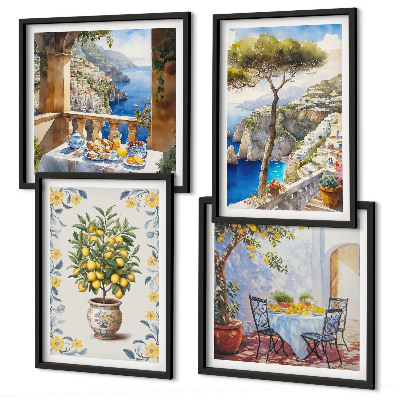 Compoziție de tablouri pentru perete Picturi cu lămâi de mare