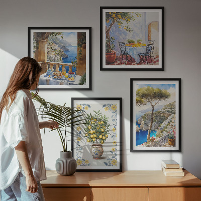 Compoziție de tablouri pentru perete Picturi cu lămâi de mare