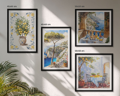 Compoziție de tablouri pentru perete Picturi cu lămâi de mare