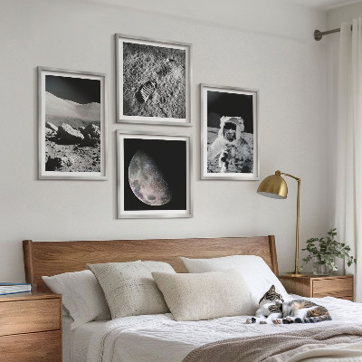 Set tablouri gata de agățat Amprenta astronautului de pe Lună