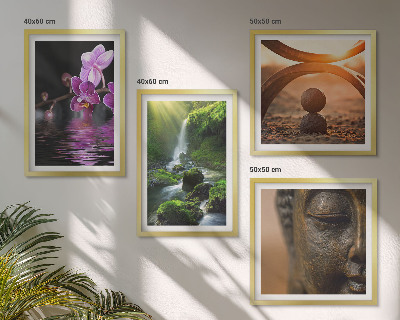 Set tablouri gata de agățat Flori în apa cascadei Buddha