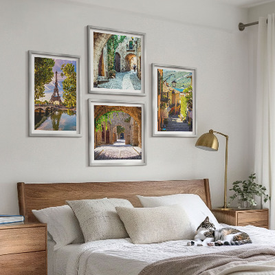 Set tablouri gata de agățat Arhitectura străzilor Turnului Eiffel
