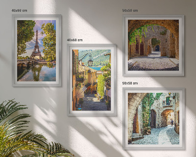 Set tablouri gata de agățat Arhitectura străzilor Turnului Eiffel
