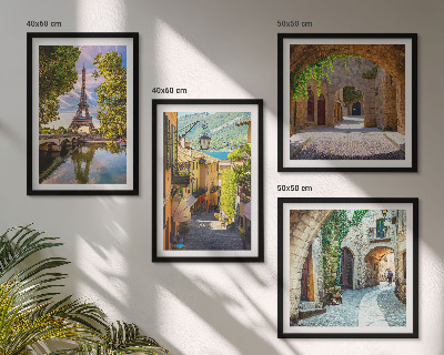 Set tablouri gata de agățat Arhitectura străzilor Turnului Eiffel