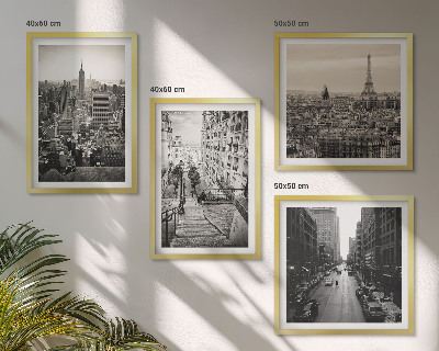 Compoziție de tablouri pentru perete Vederi Paris New York scări