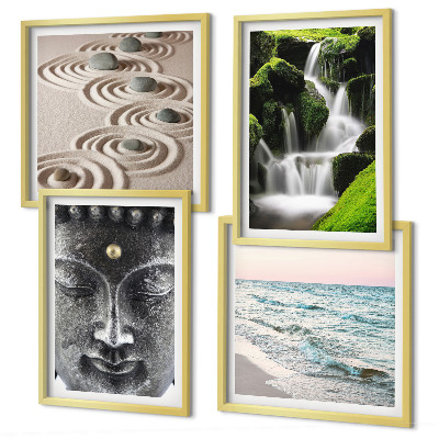 Compoziție de tablouri pentru perete Pacea naturii cu Buddha