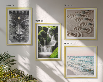 Compoziție de tablouri pentru perete Pacea naturii cu Buddha