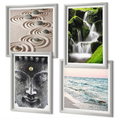 Compoziție de tablouri pentru perete Pacea naturii cu Buddha