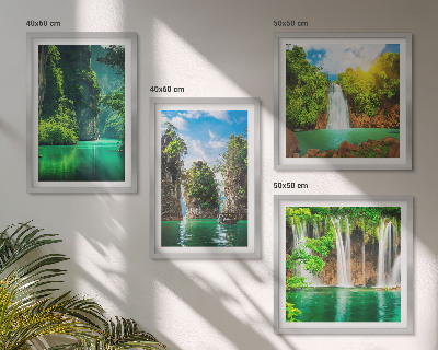 Set tablouri gata de agățat Peisaje verzi, cascade