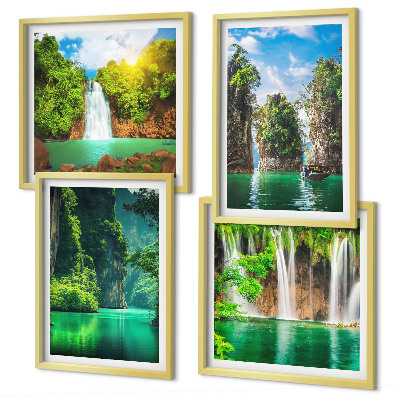 Set tablouri gata de agățat Peisaje verzi, cascade