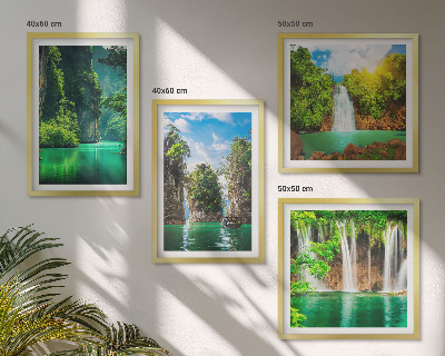 Set tablouri gata de agățat Peisaje verzi, cascade