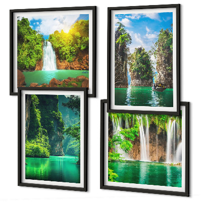 Set tablouri gata de agățat Peisaje verzi, cascade