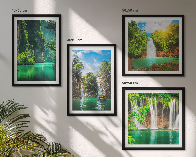 Set tablouri gata de agățat Peisaje verzi, cascade