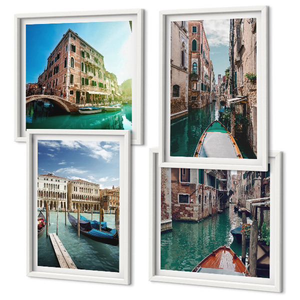 Set tablouri gata de agățat Arhitectura canalelor din Veneția