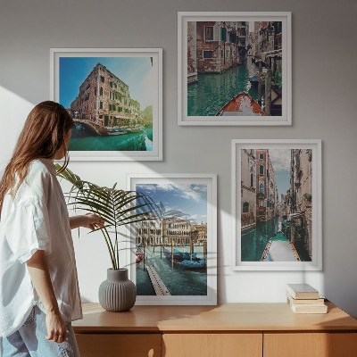 Set tablouri gata de agățat Arhitectura canalelor din Veneția