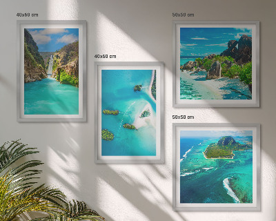 Set tablouri gata de agățat Insule tropicale turcoaz
