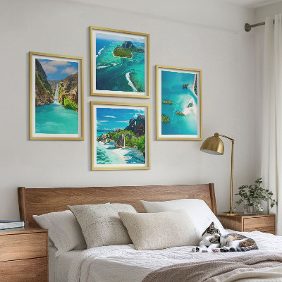 Set tablouri gata de agățat Insule tropicale turcoaz