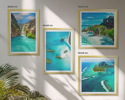 Set tablouri gata de agățat Insule tropicale turcoaz