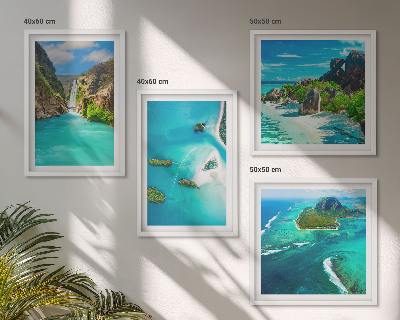 Set tablouri gata de agățat Insule tropicale turcoaz
