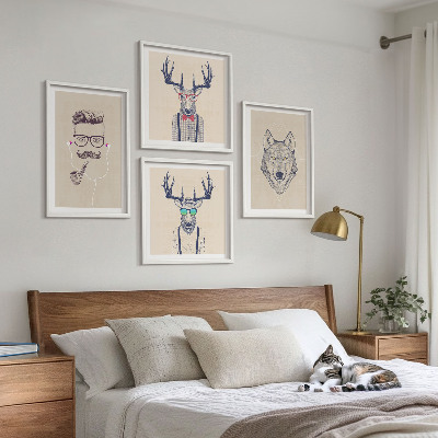 Compoziție de tablouri pentru perete Portrete elegante de animale