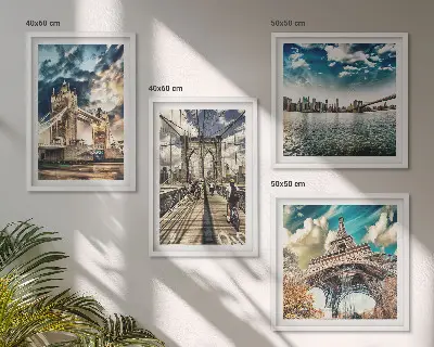 Set de tablouri gata de agățat cu poduri și turnuri din orașele europene