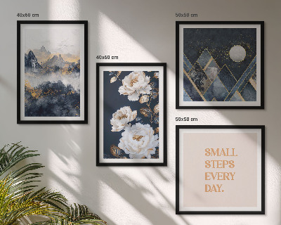 Set tablouri gata de agățat Inspirație pentru flori de munți abstracti