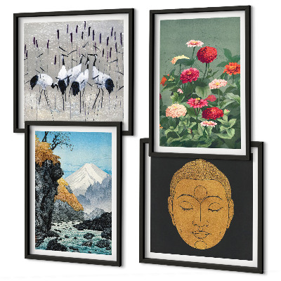 Set tablouri gata de agățat Natura japoneză și stilul Japandi