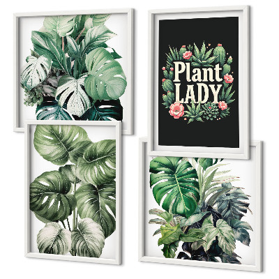 Set tablouri gata de agățat Plante tropicale Plant Lady