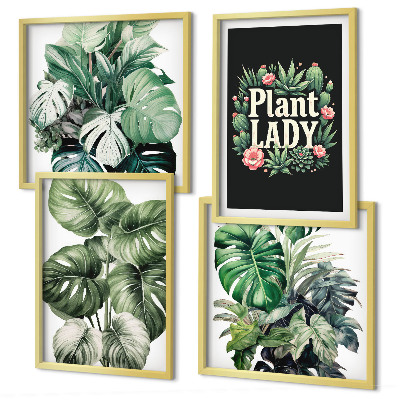 Set tablouri gata de agățat Plante tropicale Plant Lady